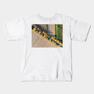 Aerial view of autumn country road Kids T-Shirt